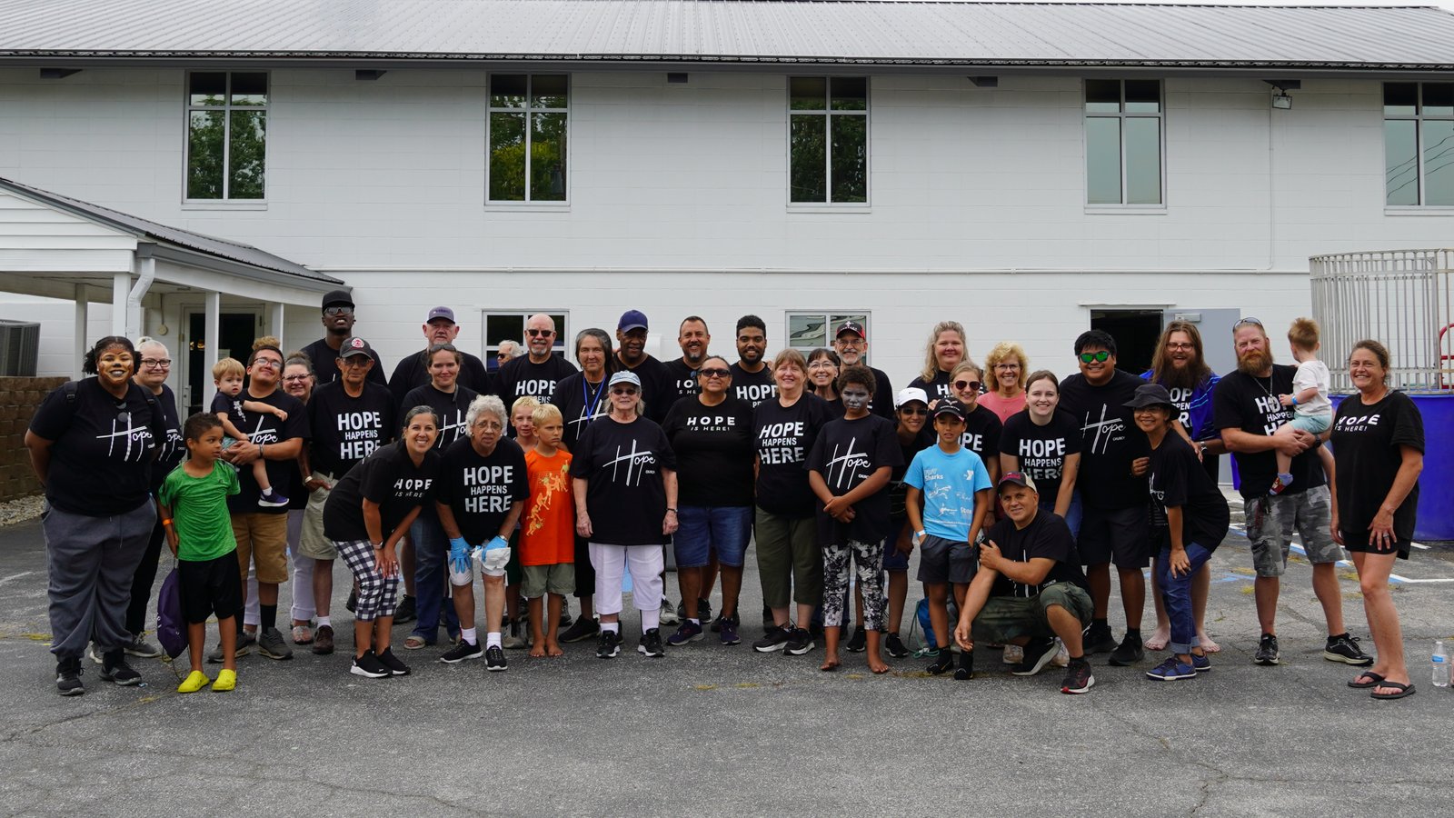 Hope Church Back to School Bash volunteers and community